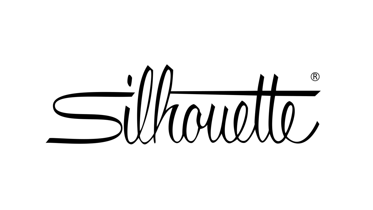 silhouette Schwarz-weiße Linienzeichnung des Schriftzugs 'Silhouette' in geschwungener Schreibschrift.